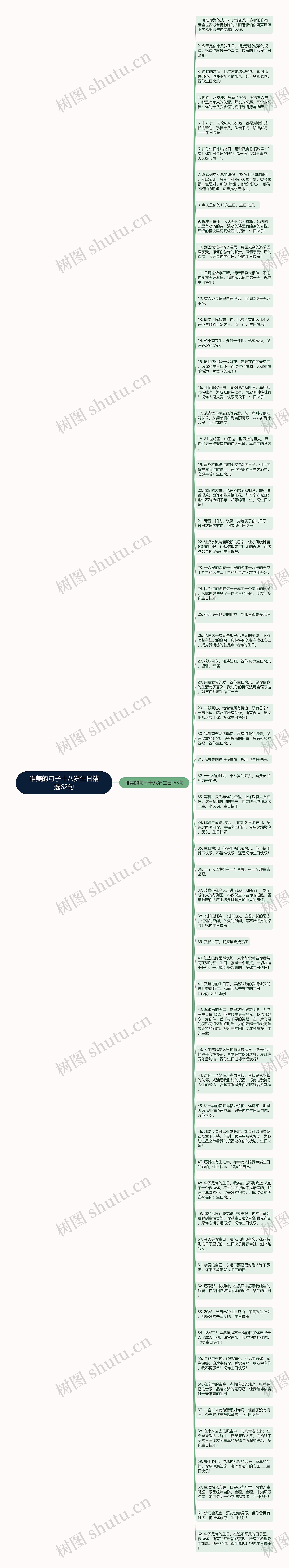 唯美的句子十八岁生日精选62句思维导图