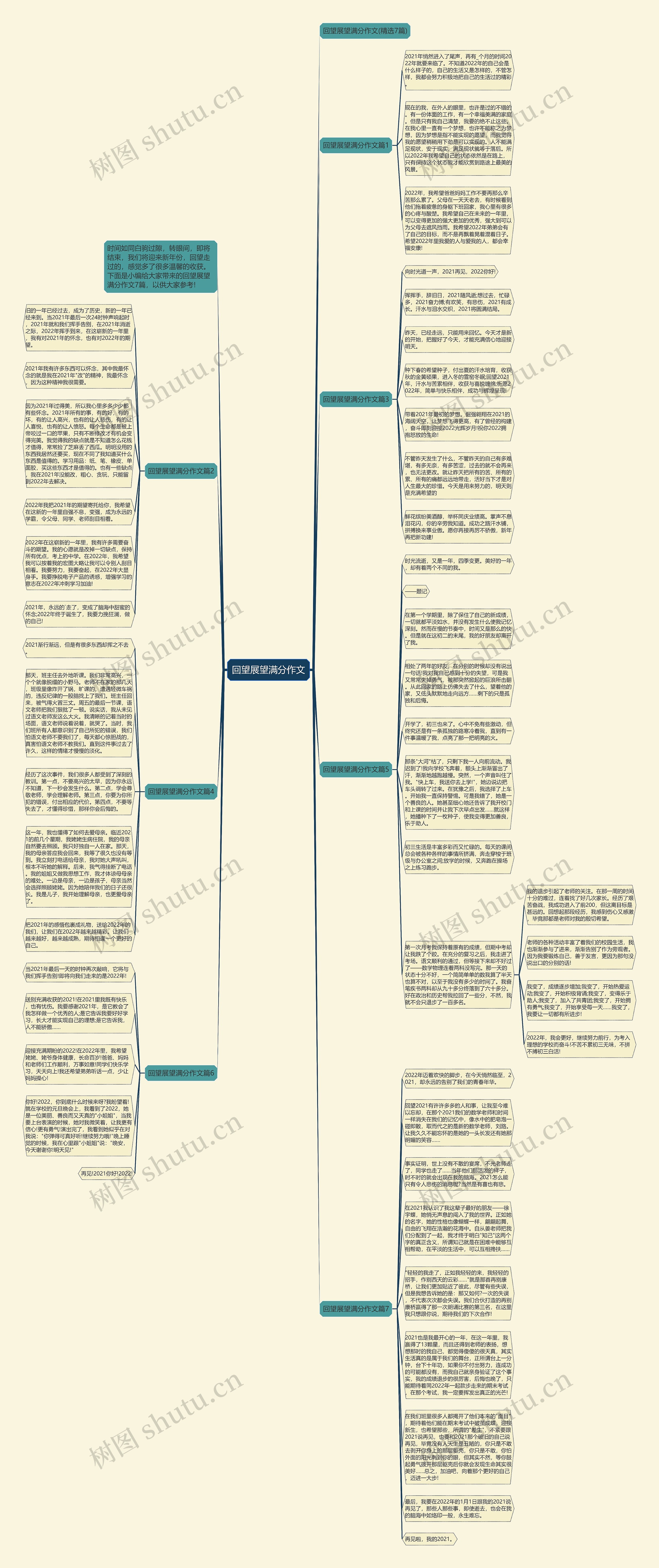回望展望满分作文思维导图