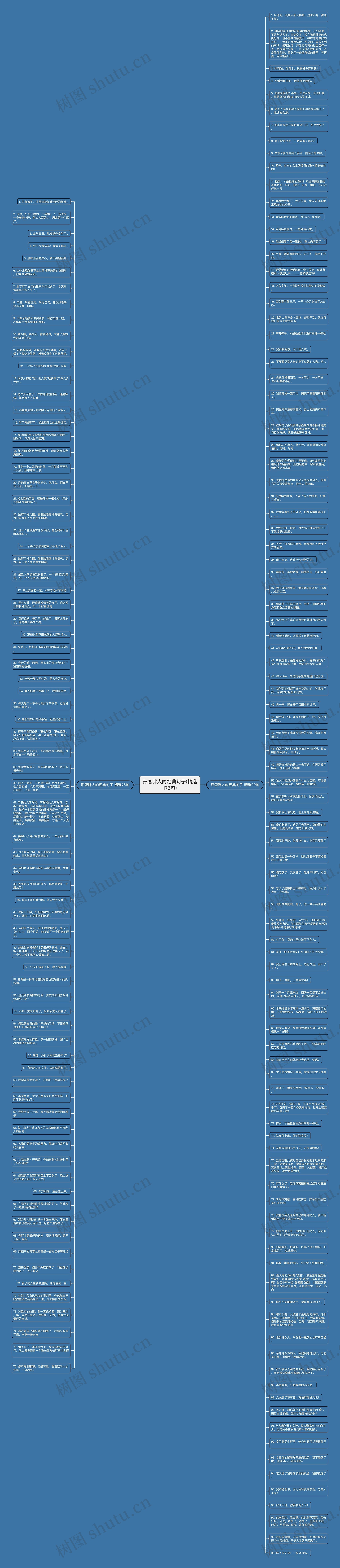 形容胖人的经典句子(精选175句)思维导图