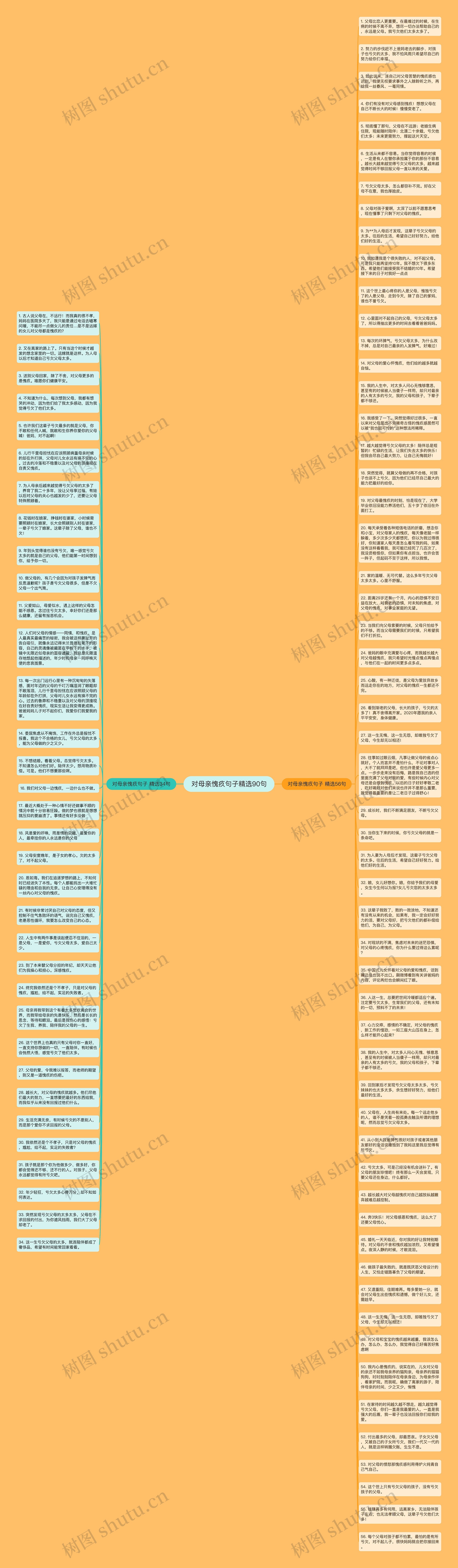 对母亲愧疚句子精选90句思维导图