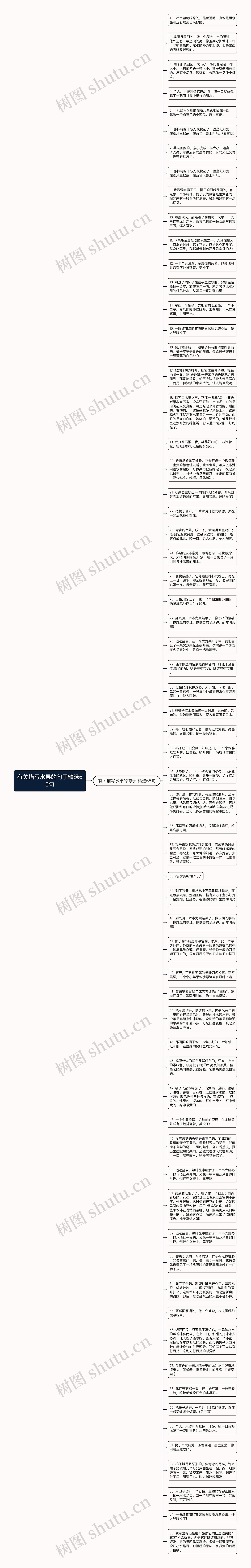 有关描写水果的句子精选65句思维导图