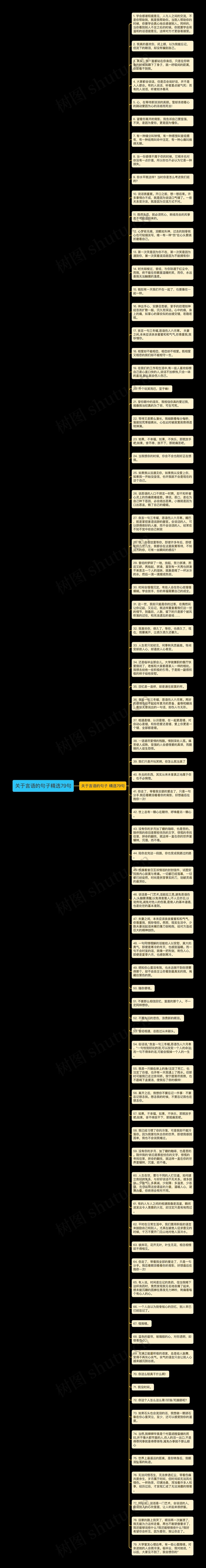 关于言语的句子精选79句思维导图