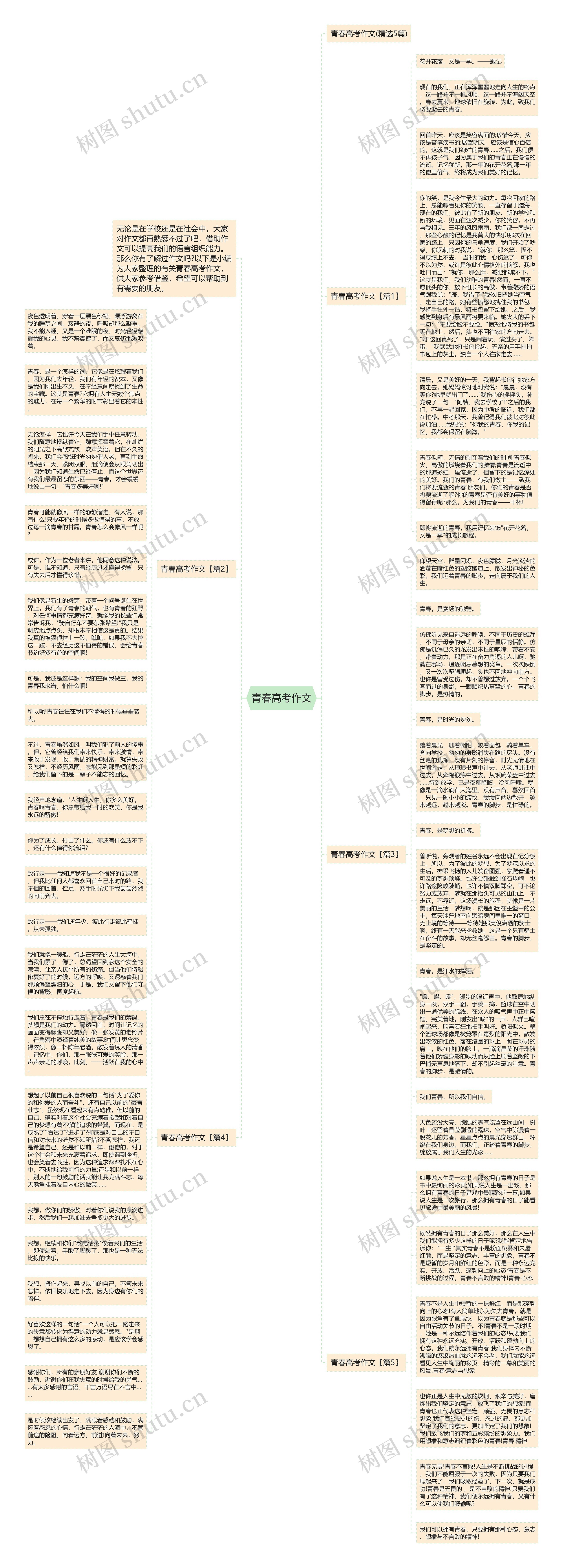 青春高考作文思维导图