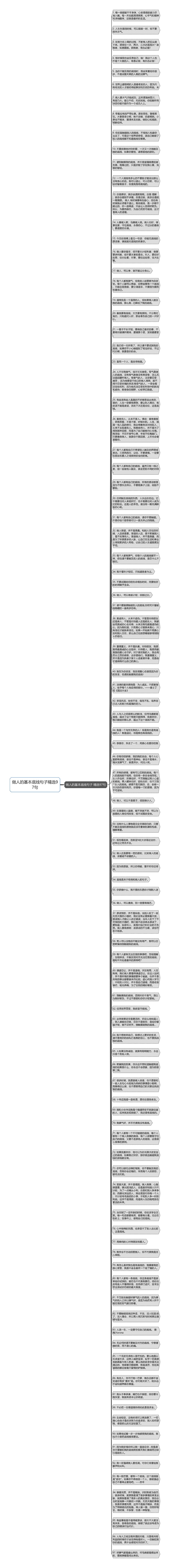 做人的基本底线句子精选97句思维导图