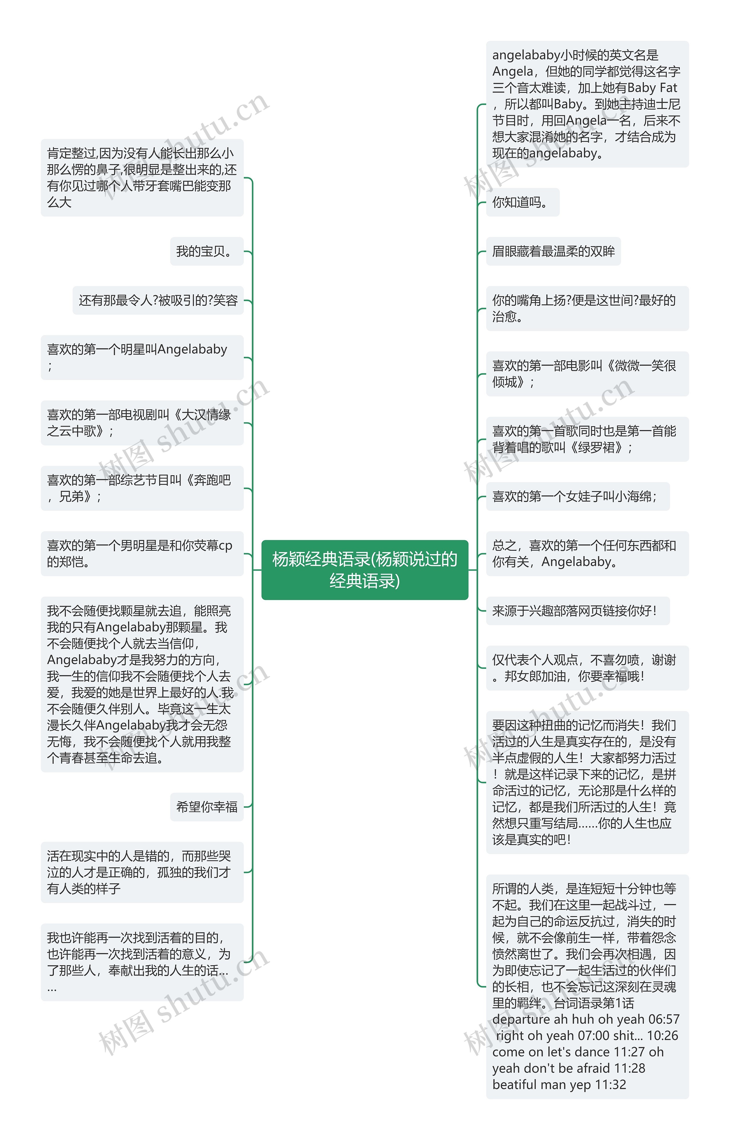 杨颖经典语录(杨颖说过的经典语录)思维导图