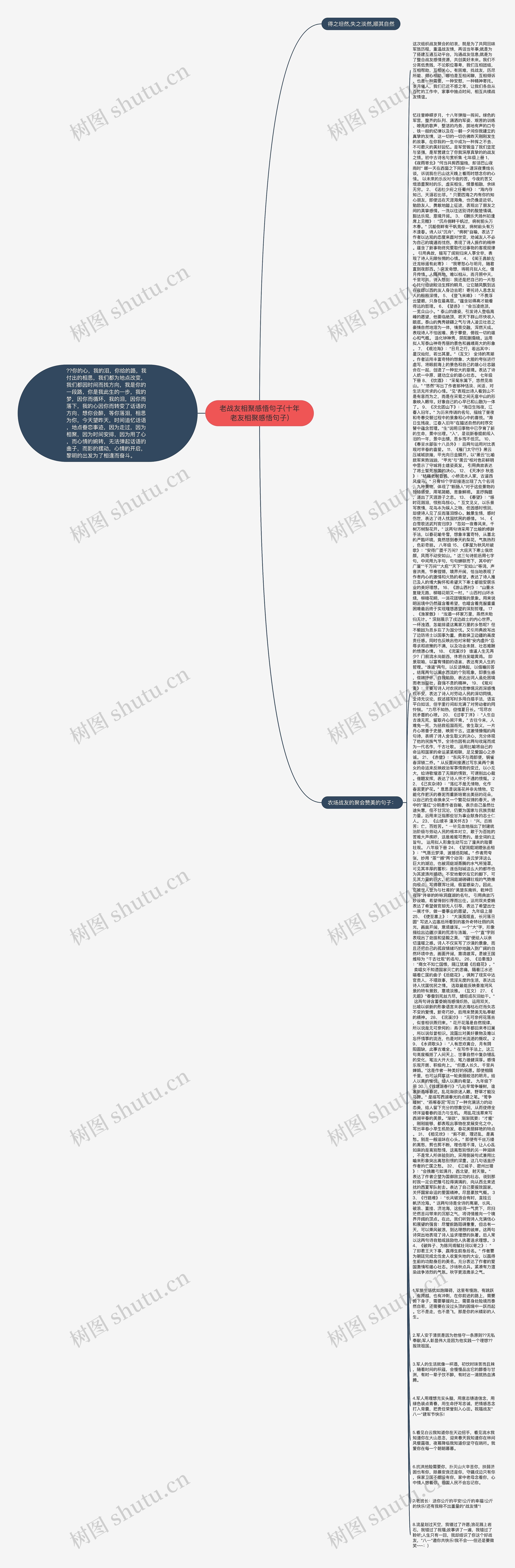 老战友相聚感悟句子(十年老友相聚感悟句子)思维导图