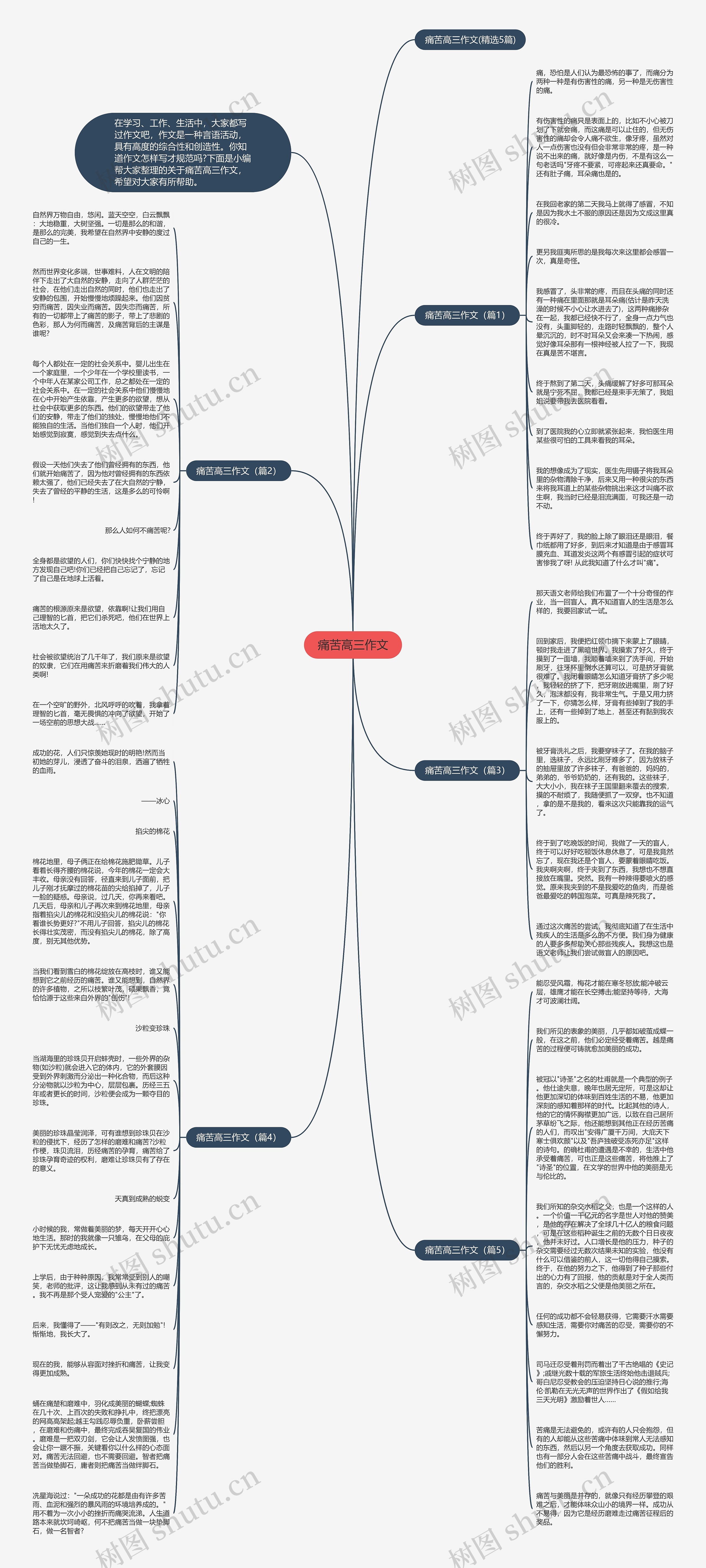 痛苦高三作文思维导图