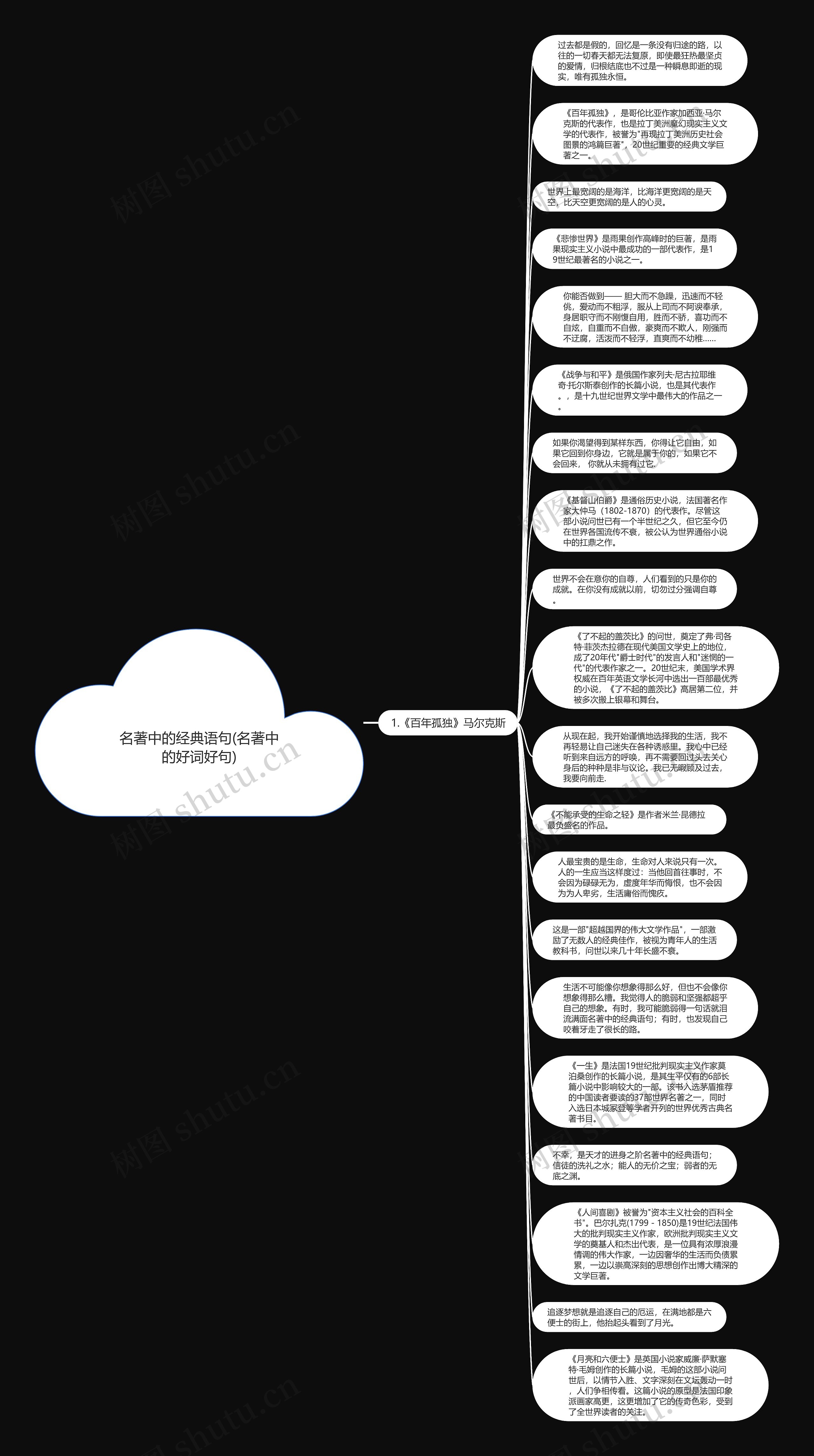 名著中的经典语句(名著中的好词好句)思维导图