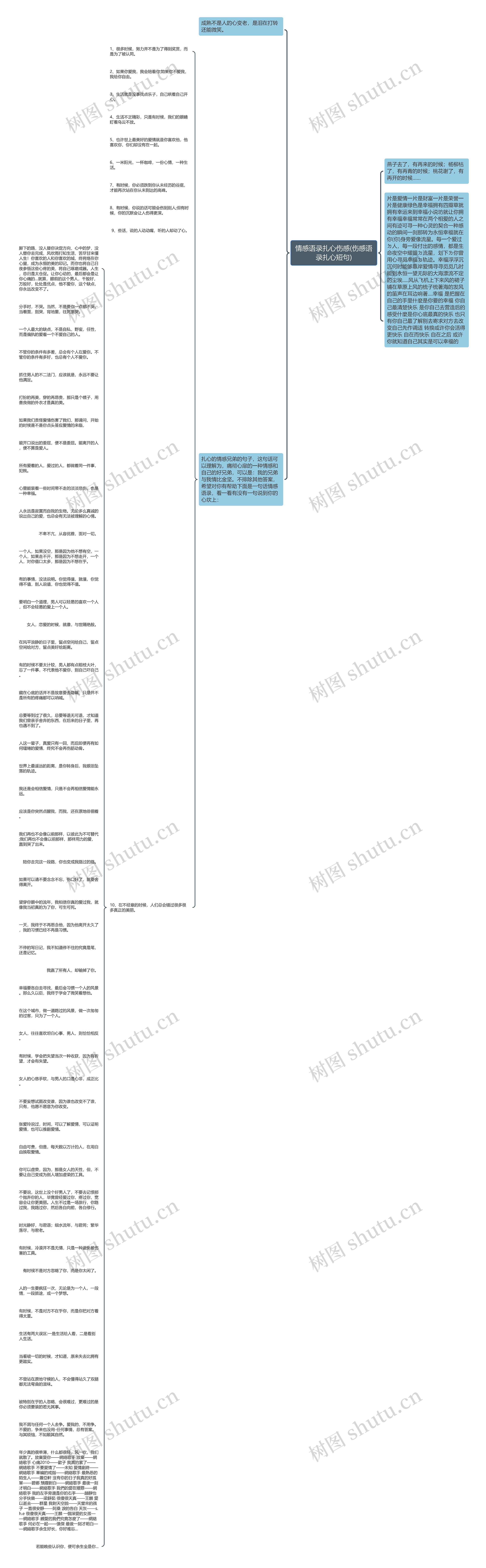 情感语录扎心伤感(伤感语录扎心短句)思维导图