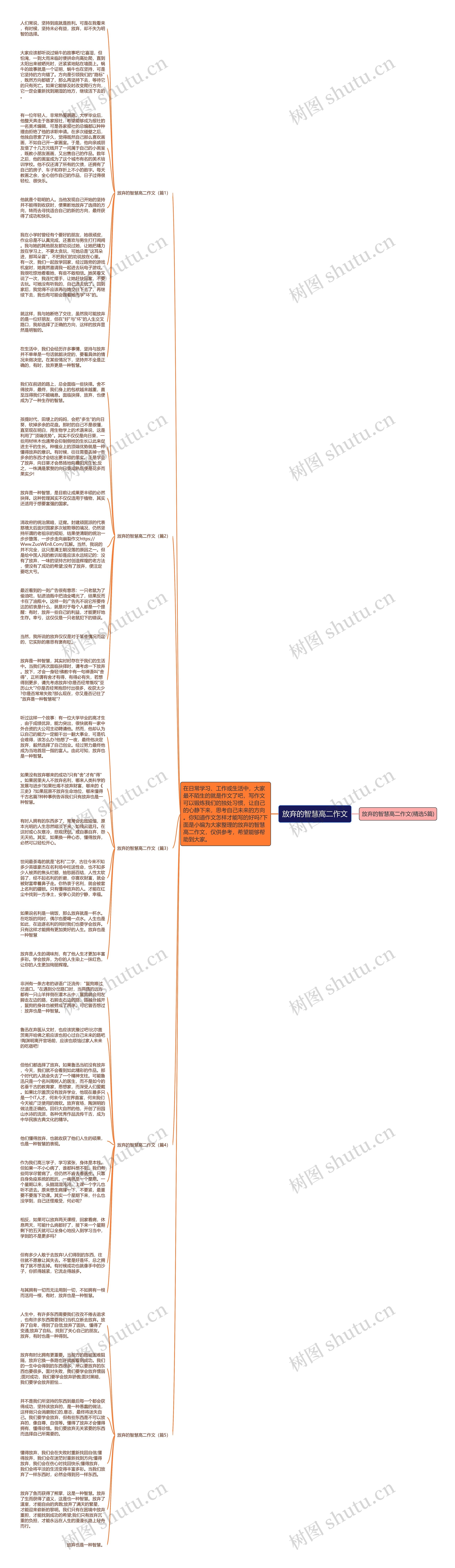 放弃的智慧高二作文思维导图