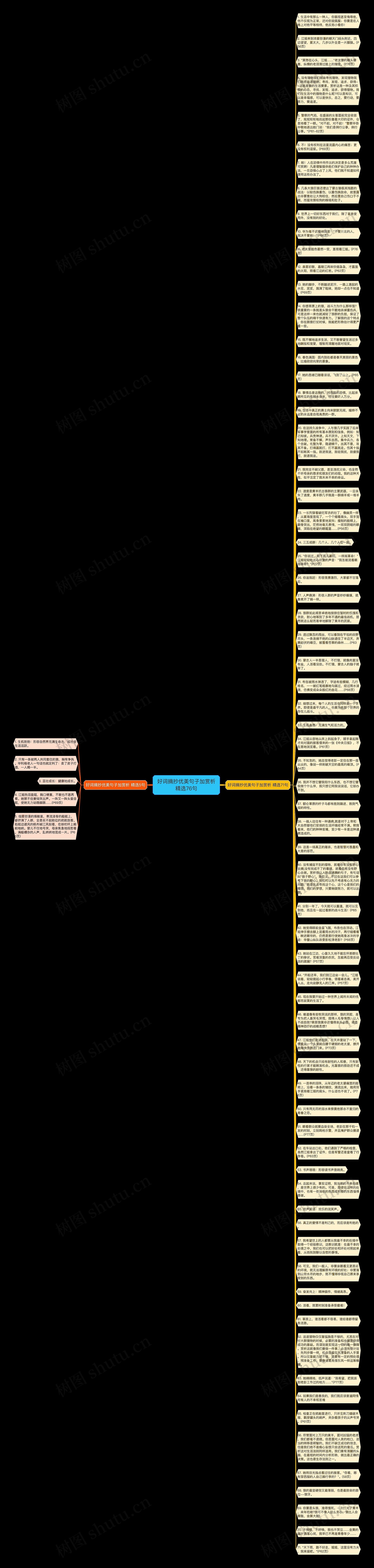 好词摘抄优美句子加赏析精选76句思维导图