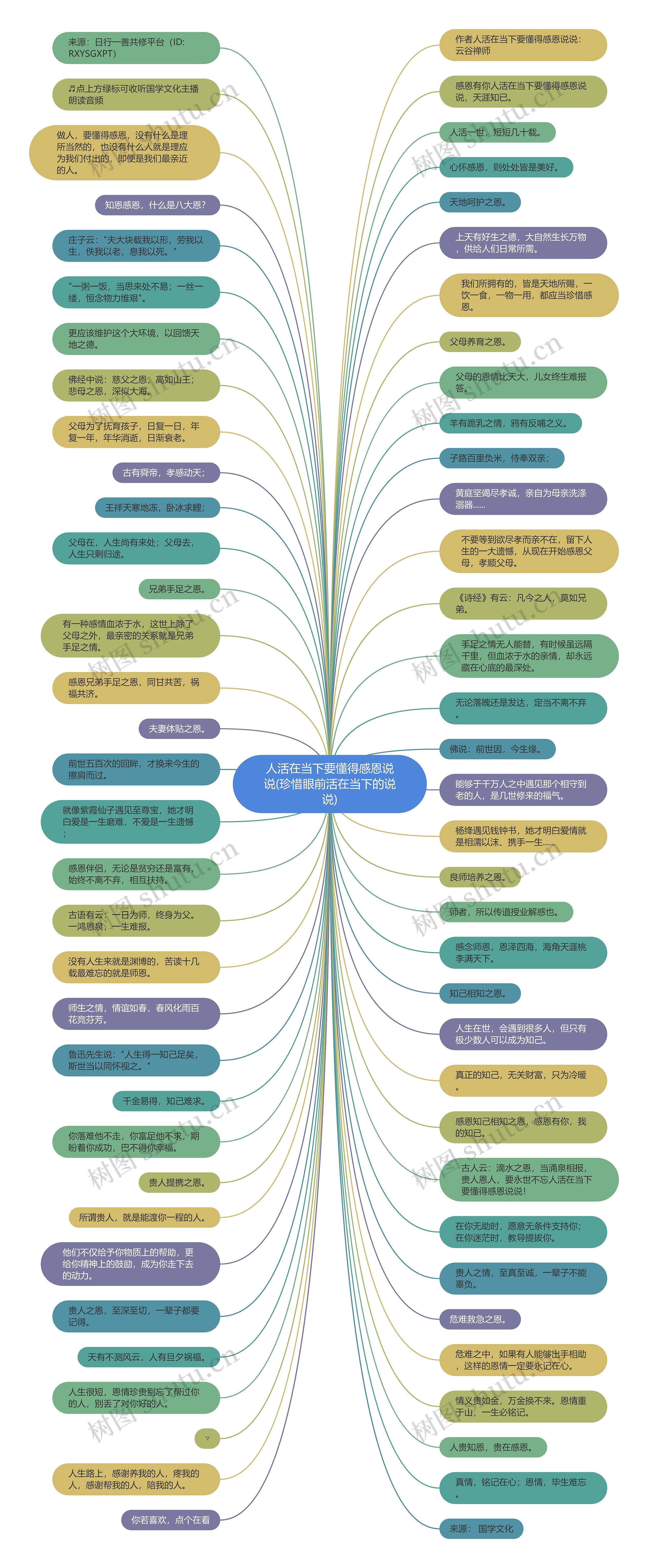 人活在当下要懂得感恩说说(珍惜眼前活在当下的说说)思维导图
