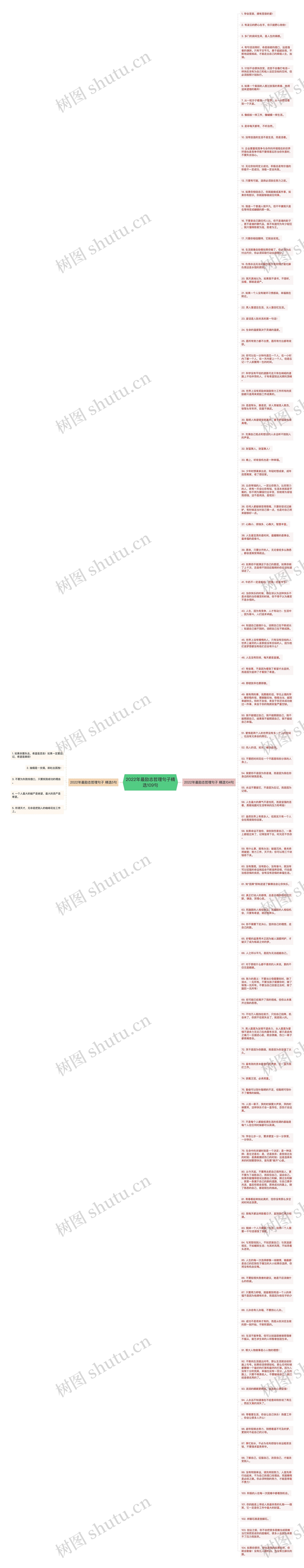 2022年最励志哲理句子精选109句思维导图