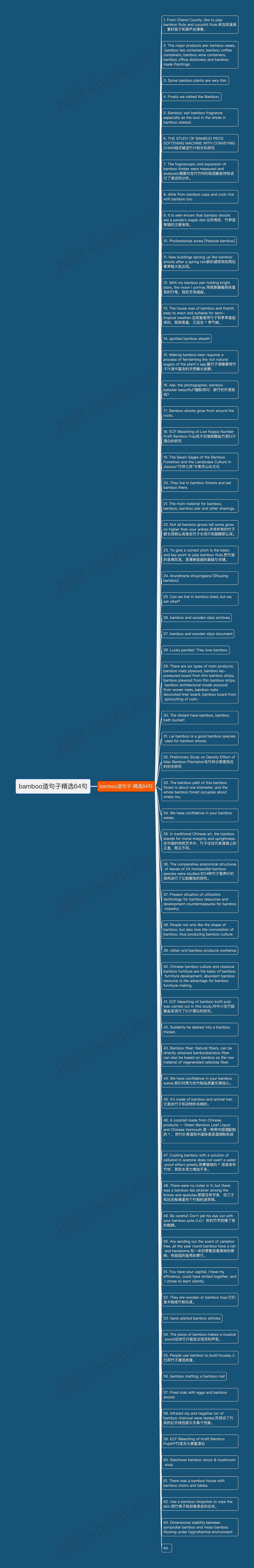 bamboo造句子精选64句思维导图