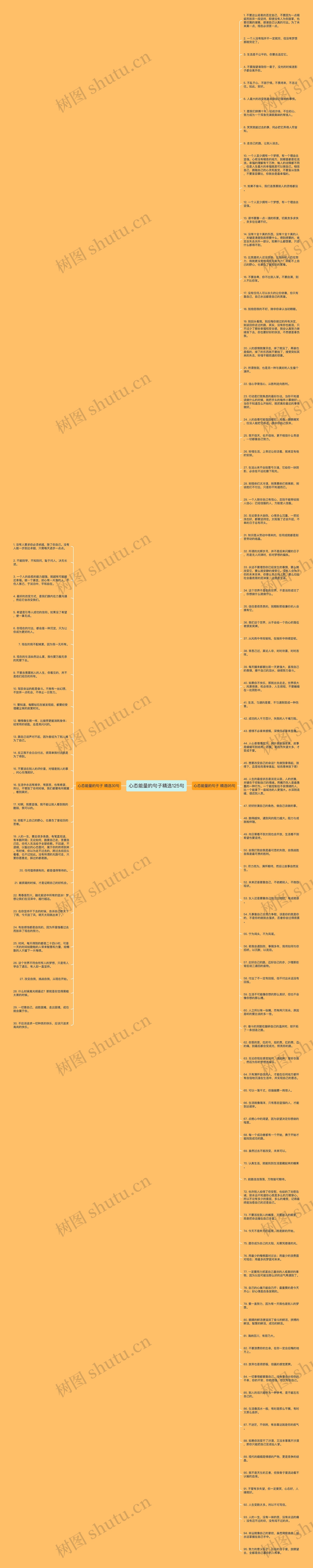 心态能量的句子精选125句思维导图