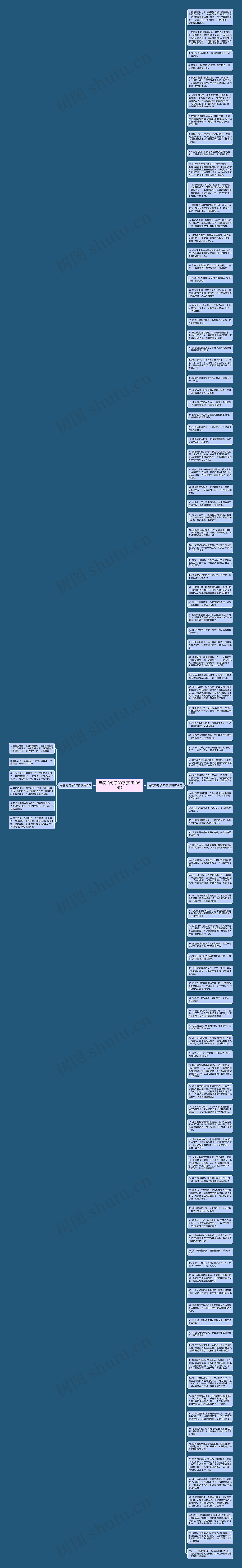 春花的句子30字(实用108句)思维导图