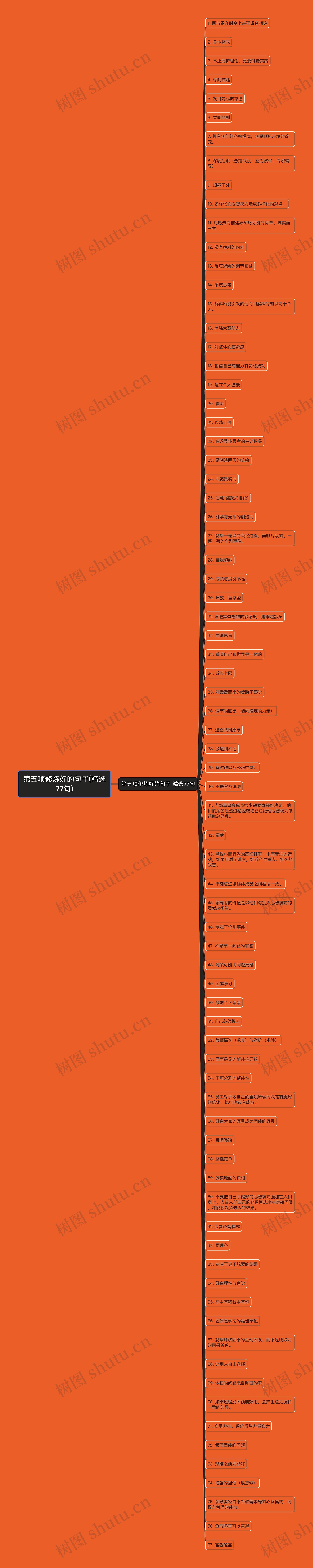 第五项修炼好的句子(精选77句)思维导图