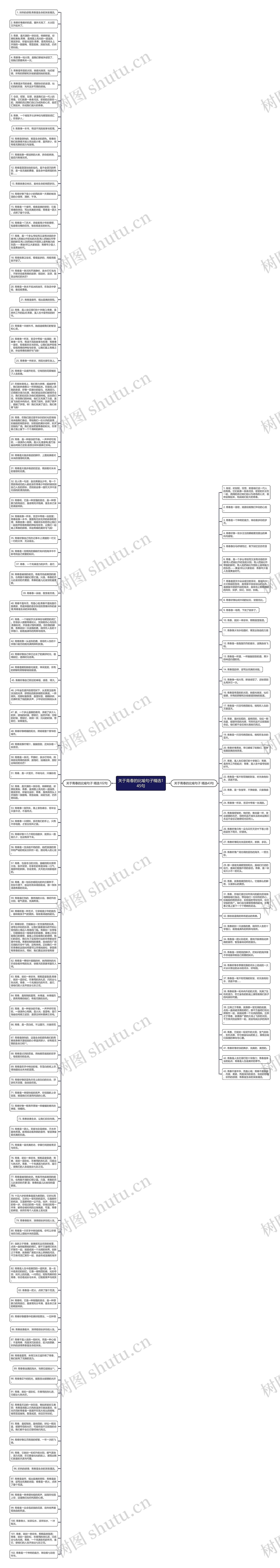 关于青春的比喻句子精选145句思维导图
