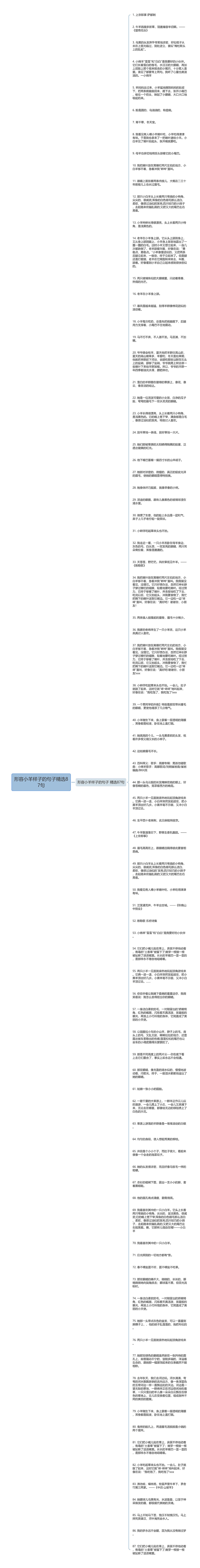 形容小羊样子的句子精选87句思维导图