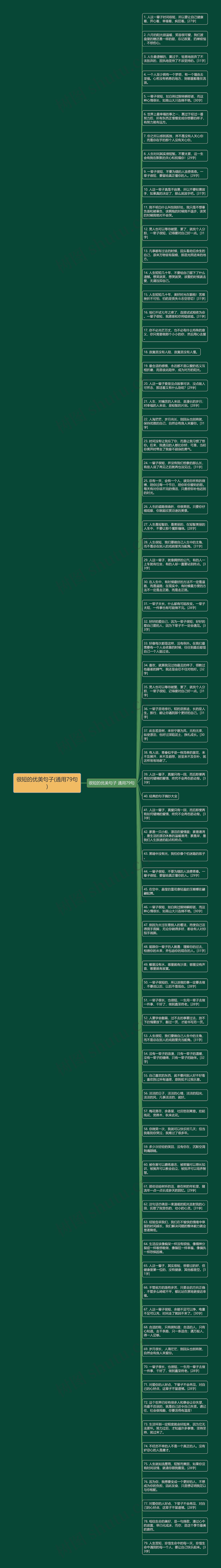 很短的优美句子(通用79句)思维导图