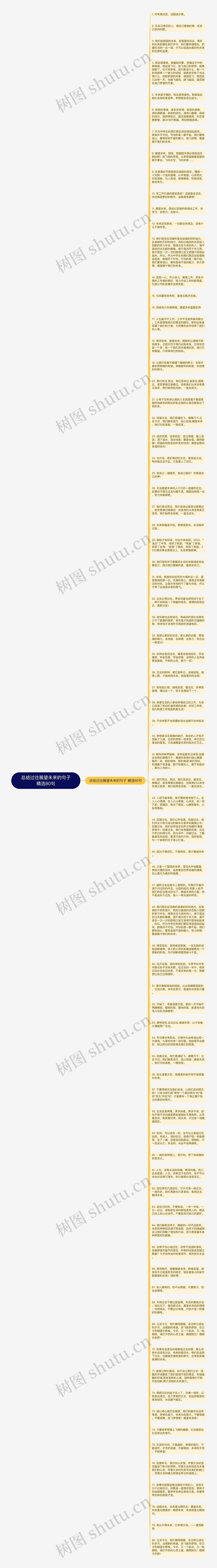 总结过往展望未来的句子精选80句思维导图