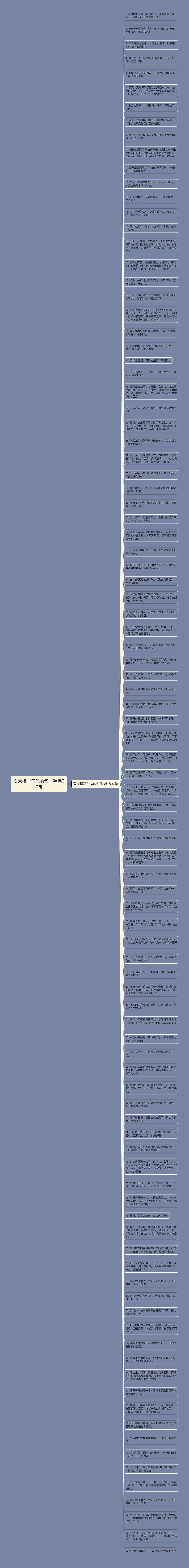 夏天描写气味的句子精选97句