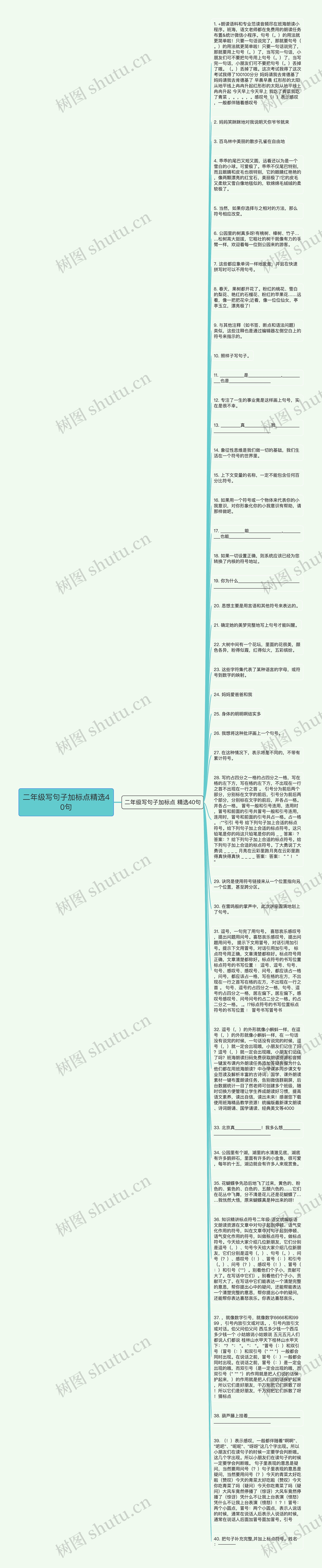 二年级写句子加标点精选40句