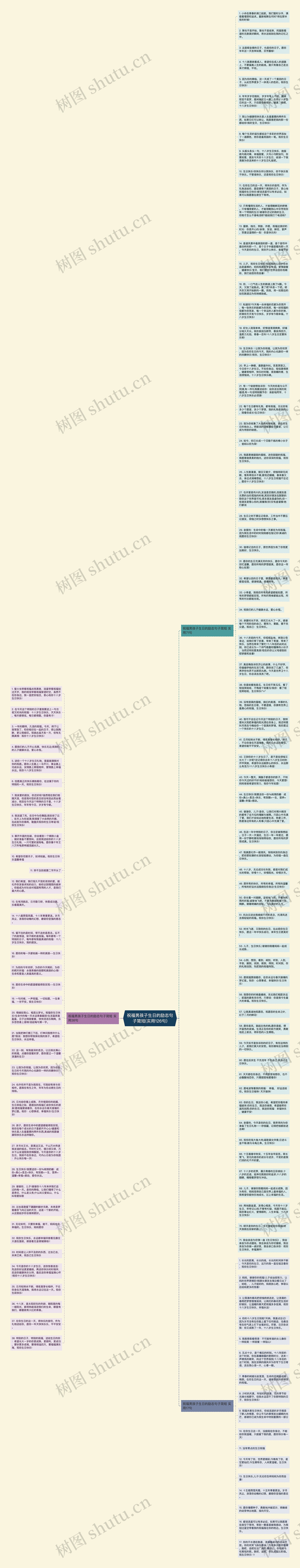 祝福男孩子生日的励志句子简短(实用126句)思维导图