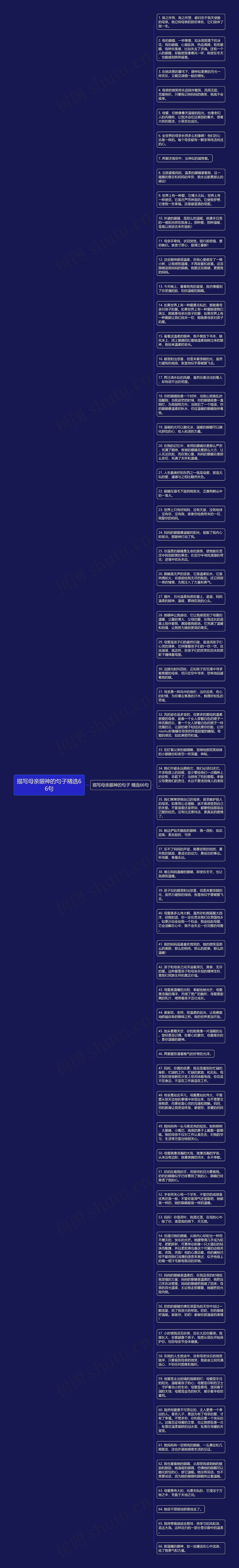 描写母亲眼神的句子精选66句思维导图