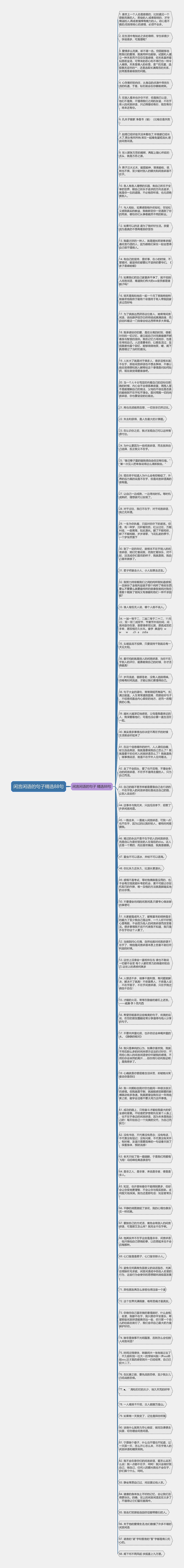 闲言闲语的句子精选88句思维导图