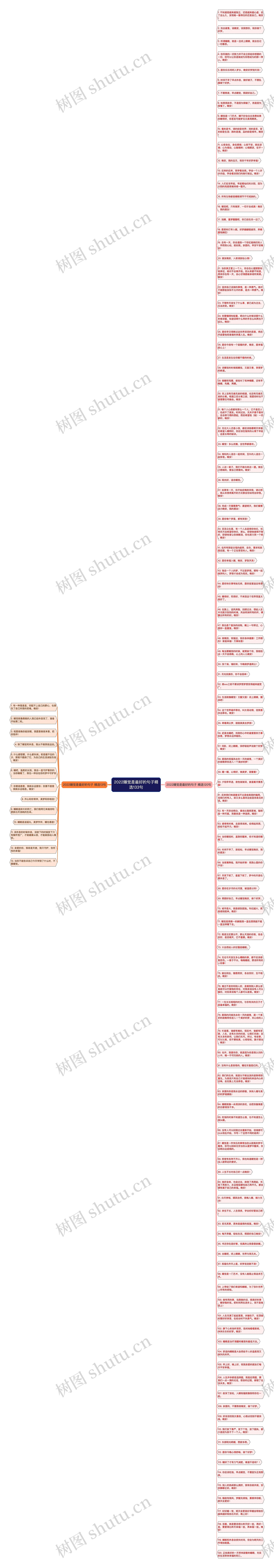 2022睡觉是最好的句子精选133句思维导图