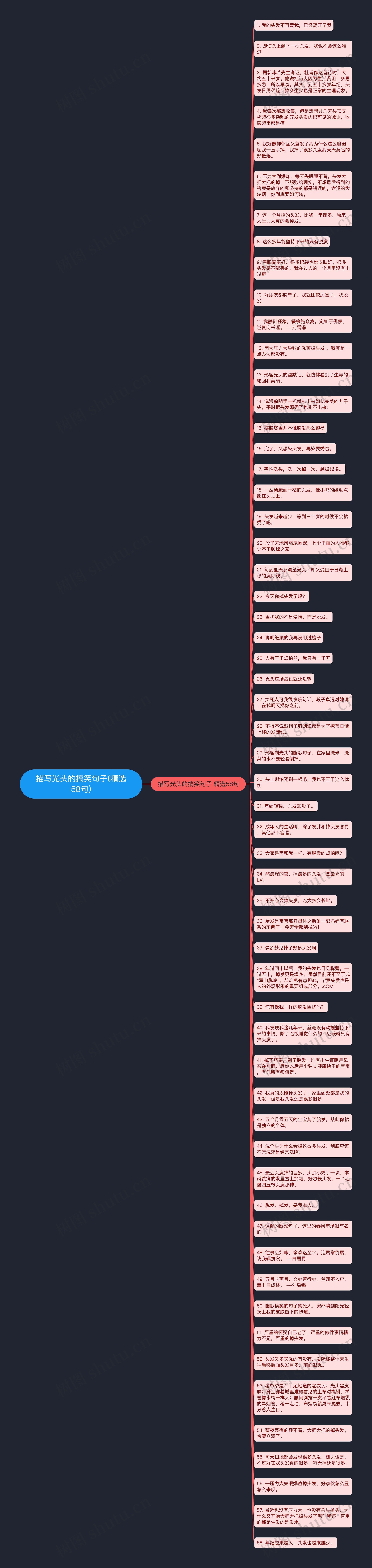 描写光头的搞笑句子(精选58句)思维导图