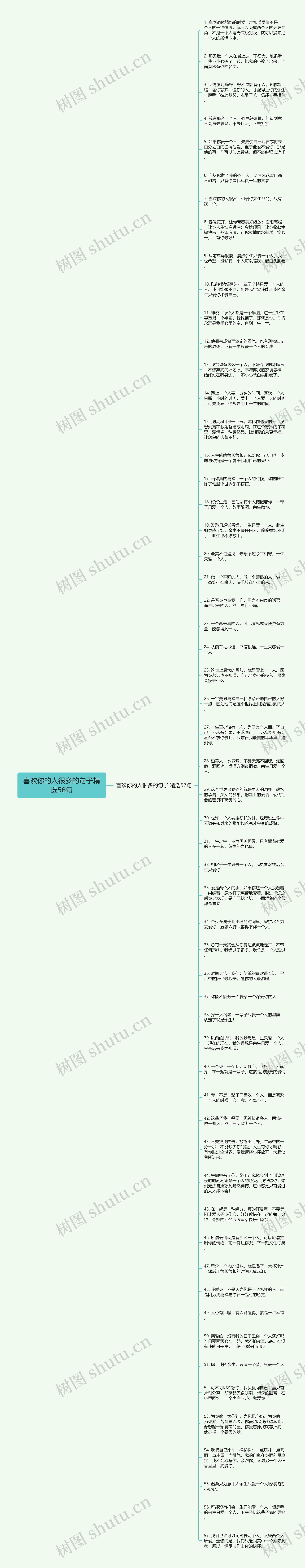 喜欢你的人很多的句子精选56句思维导图