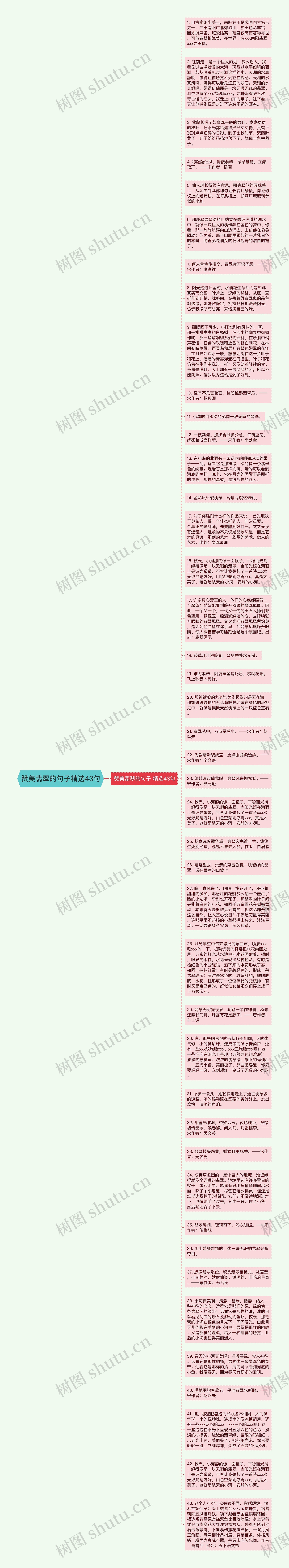 赞美翡翠的句子精选43句思维导图