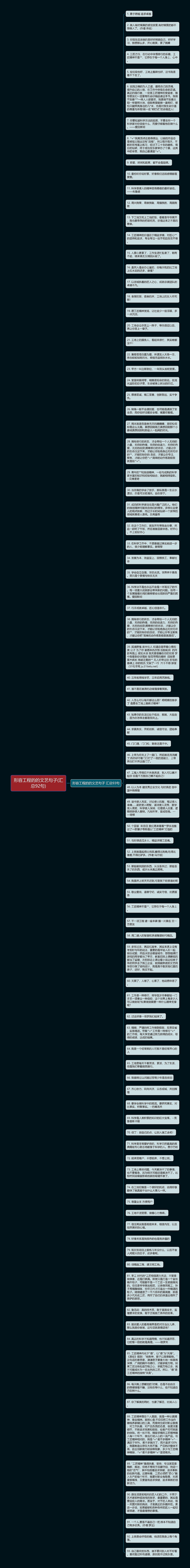 形容工程的的文艺句子(汇总92句)思维导图