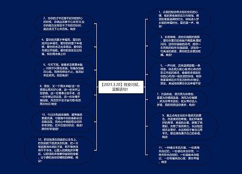 【2021.3.20】晚安问候，温馨语句！