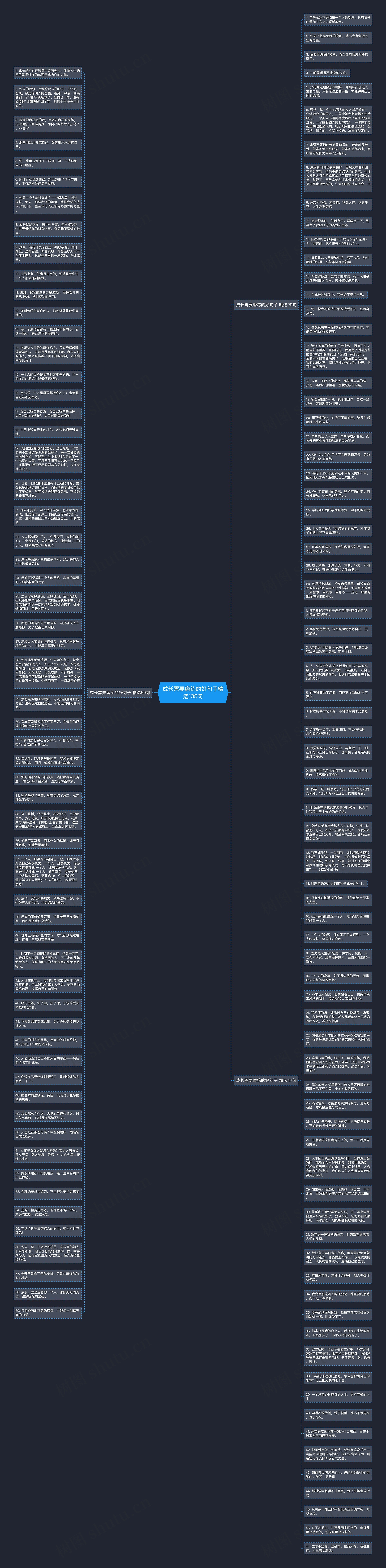 成长需要磨练的好句子精选135句思维导图