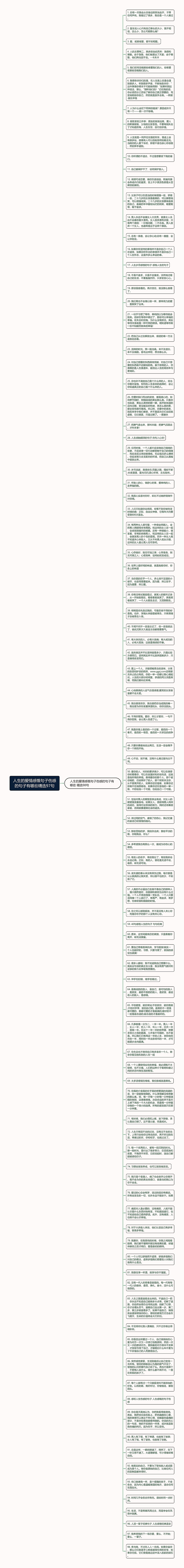 人生的爱情感慨句子伤感的句子有哪些精选97句思维导图