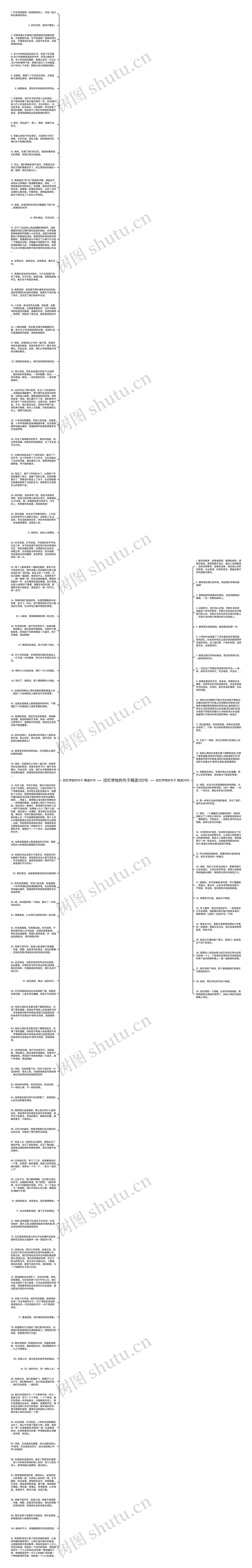 回忆学校的句子精选120句思维导图