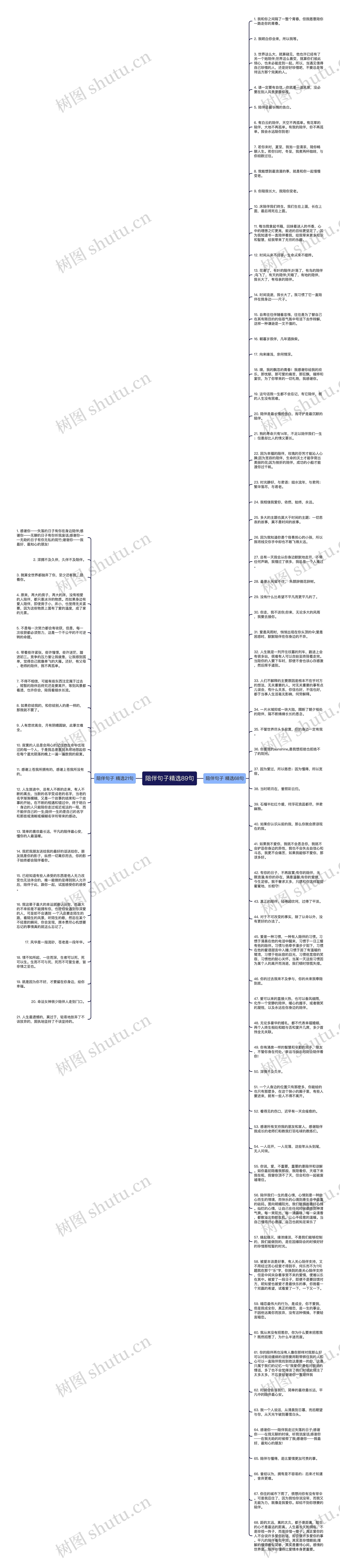 陪伴句子精选89句思维导图