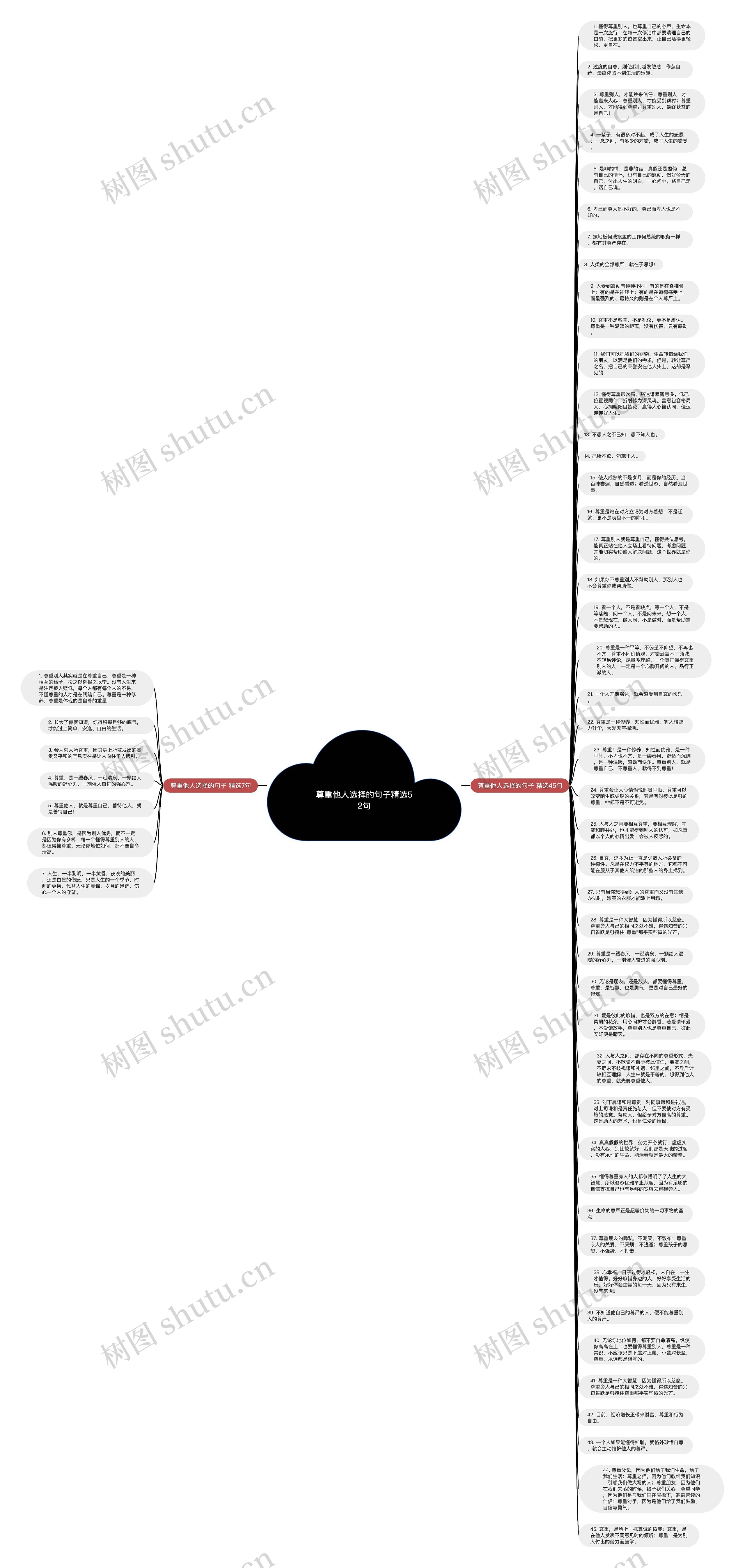 尊重他人选择的句子精选52句思维导图