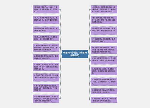 伤感的句子男生【伤感的情感语录】
