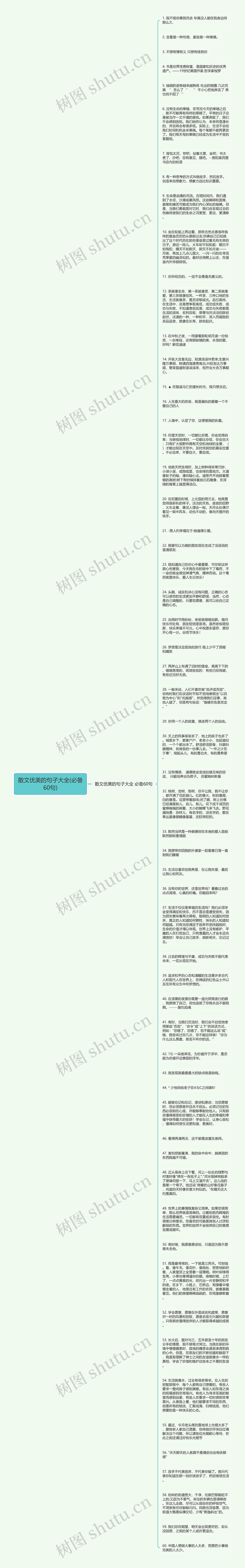 散文优美的句子大全(必备60句)思维导图