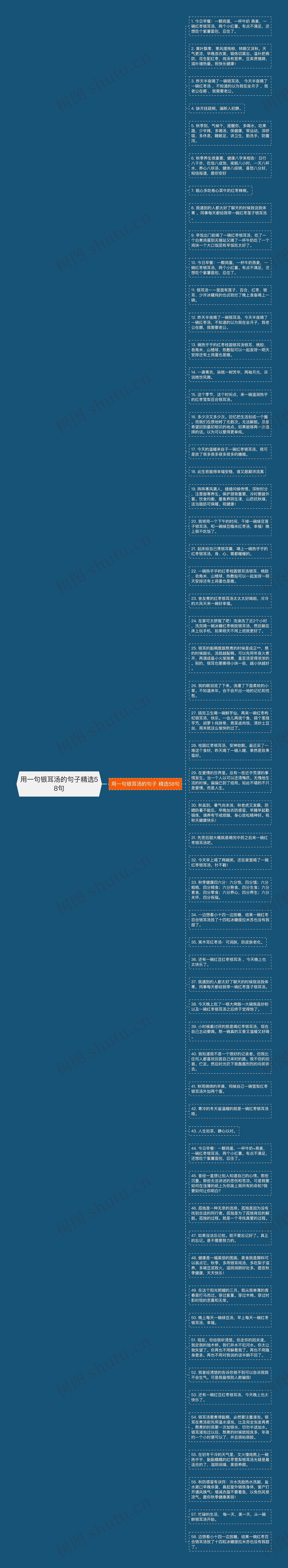 用一句银耳汤的句子精选58句思维导图高清图 用一句银耳汤的句子精选58句思维导图