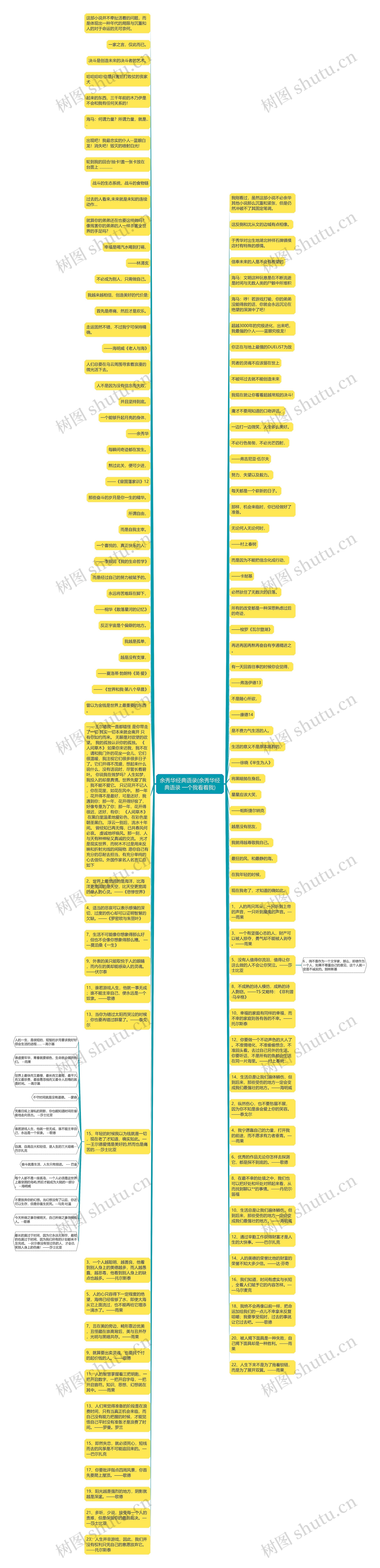 余秀华经典语录(余秀华经典语录 一个我看着我)思维导图