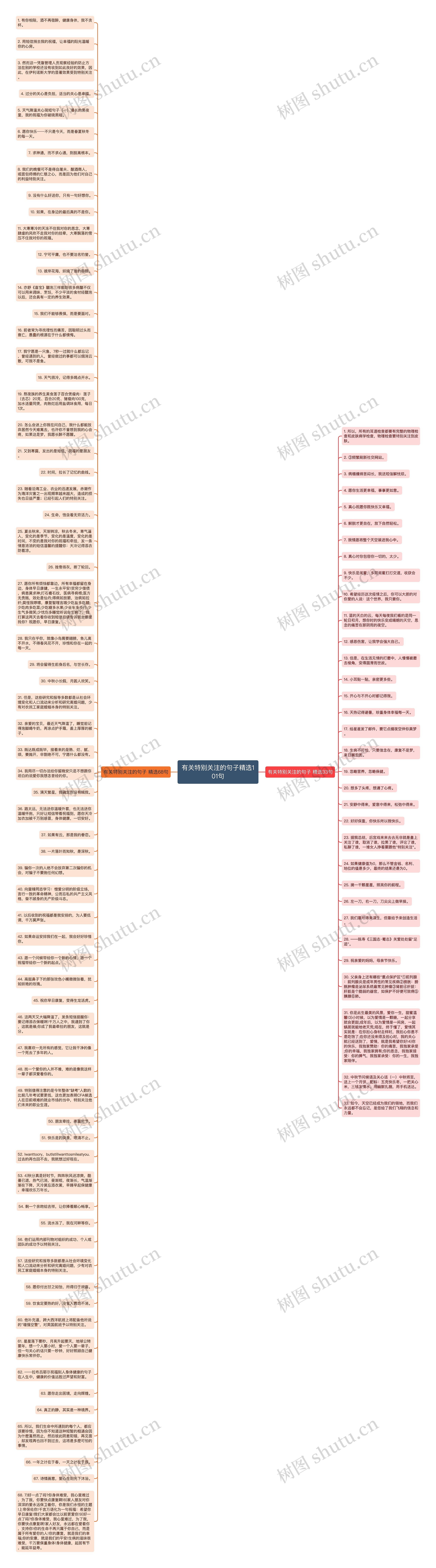 有关特别关注的句子精选101句