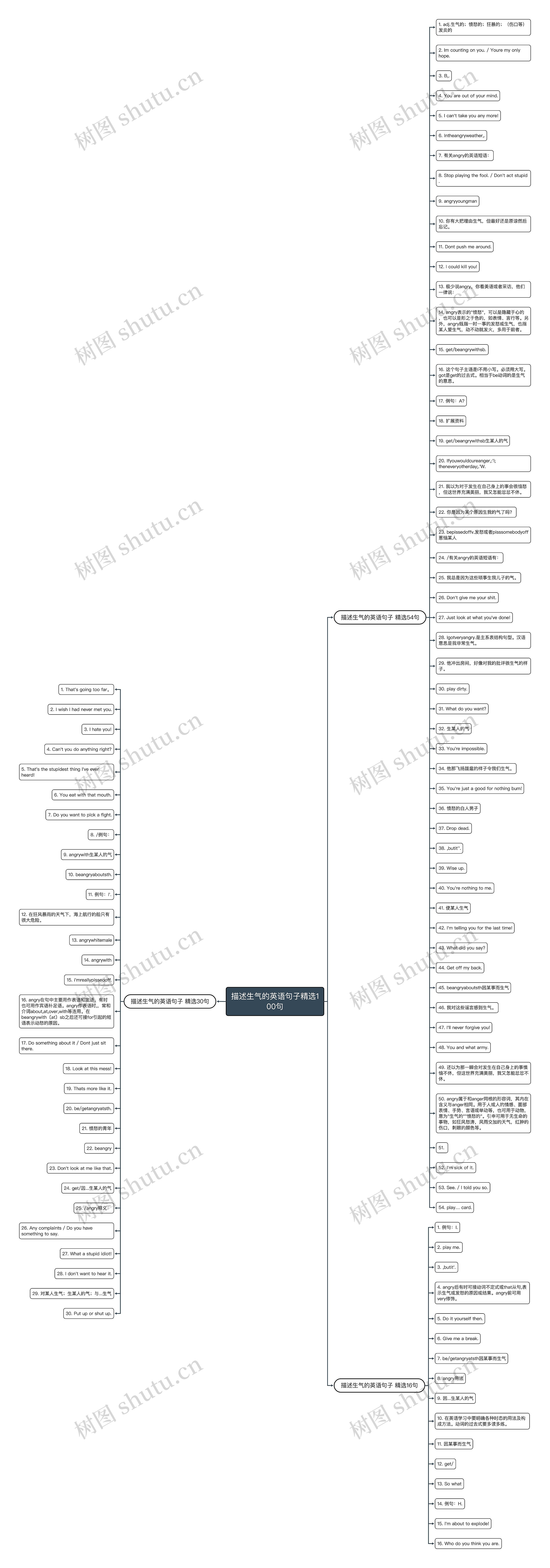 描述生气的英语句子精选100句思维导图