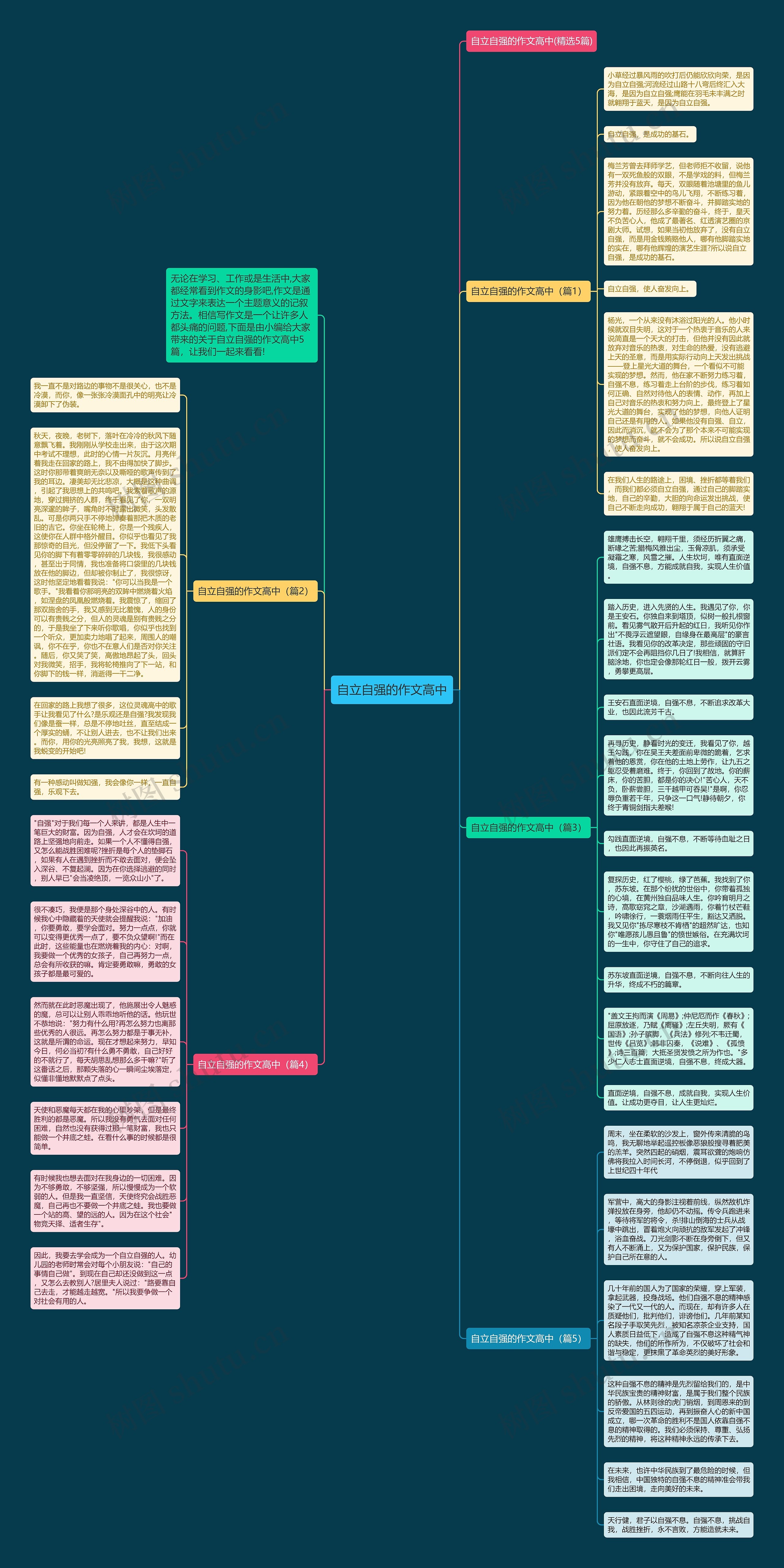 自立自强的作文高中思维导图