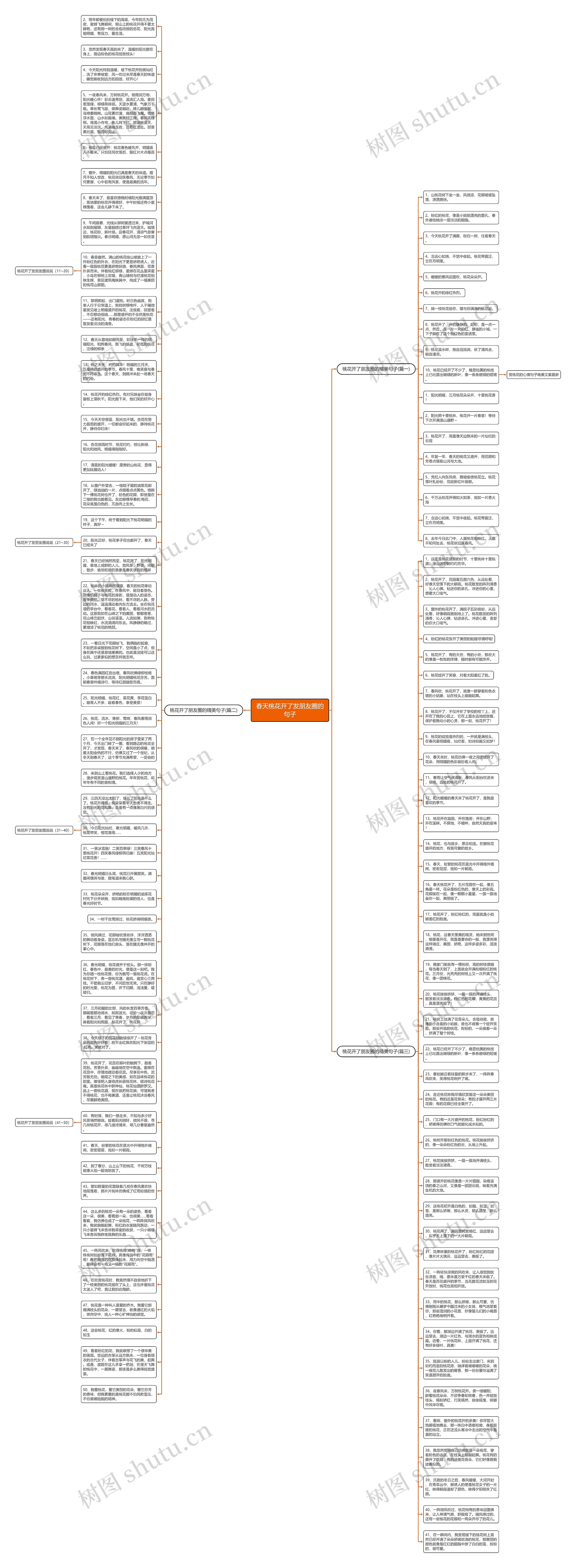春天桃花开了发朋友圈的句子思维导图