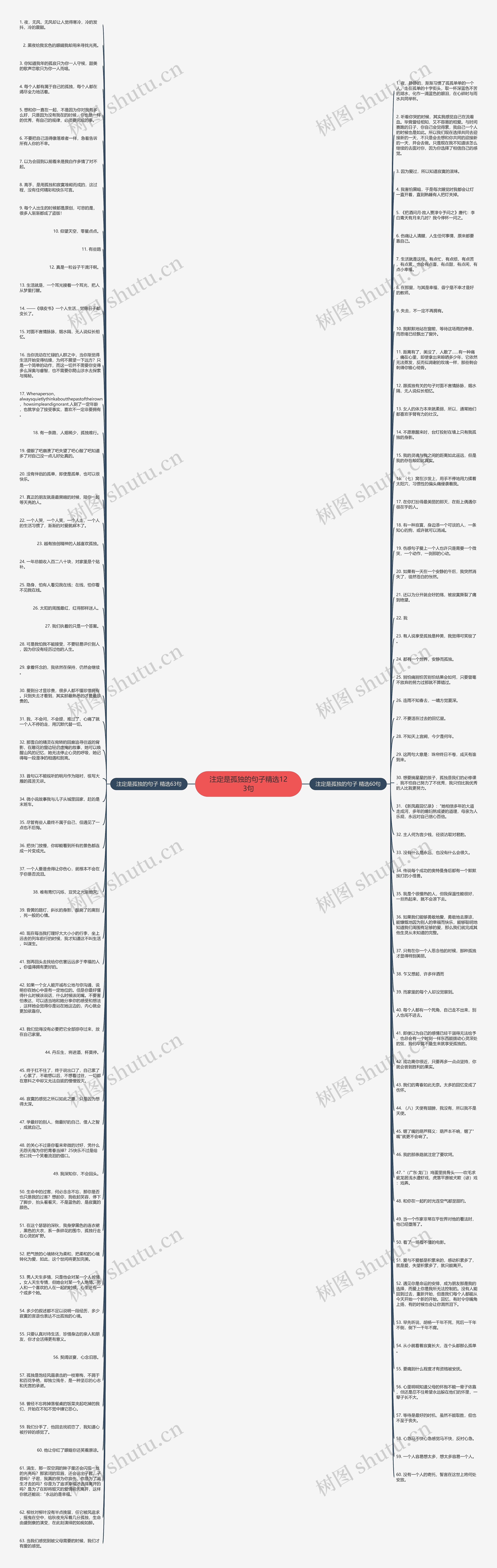 注定是孤独的句子精选123句思维导图